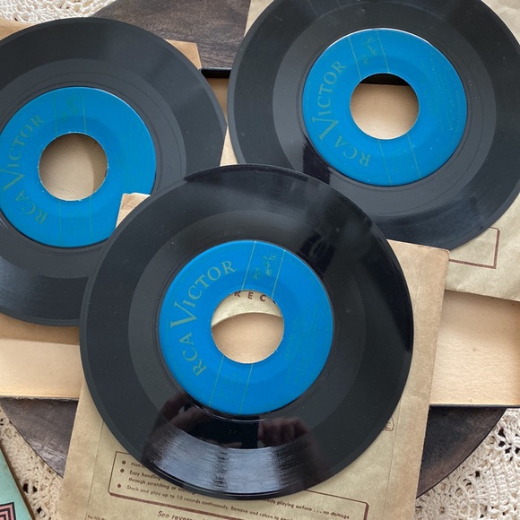 Vtg 45 rpm records ANDRE PREVIN by request three little words decor or vinyl art - Picture 2 of 9